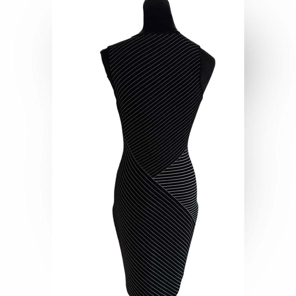 Alexander Wang diagonal striped bodycon midi dress Size Small - Picture 3 of 7